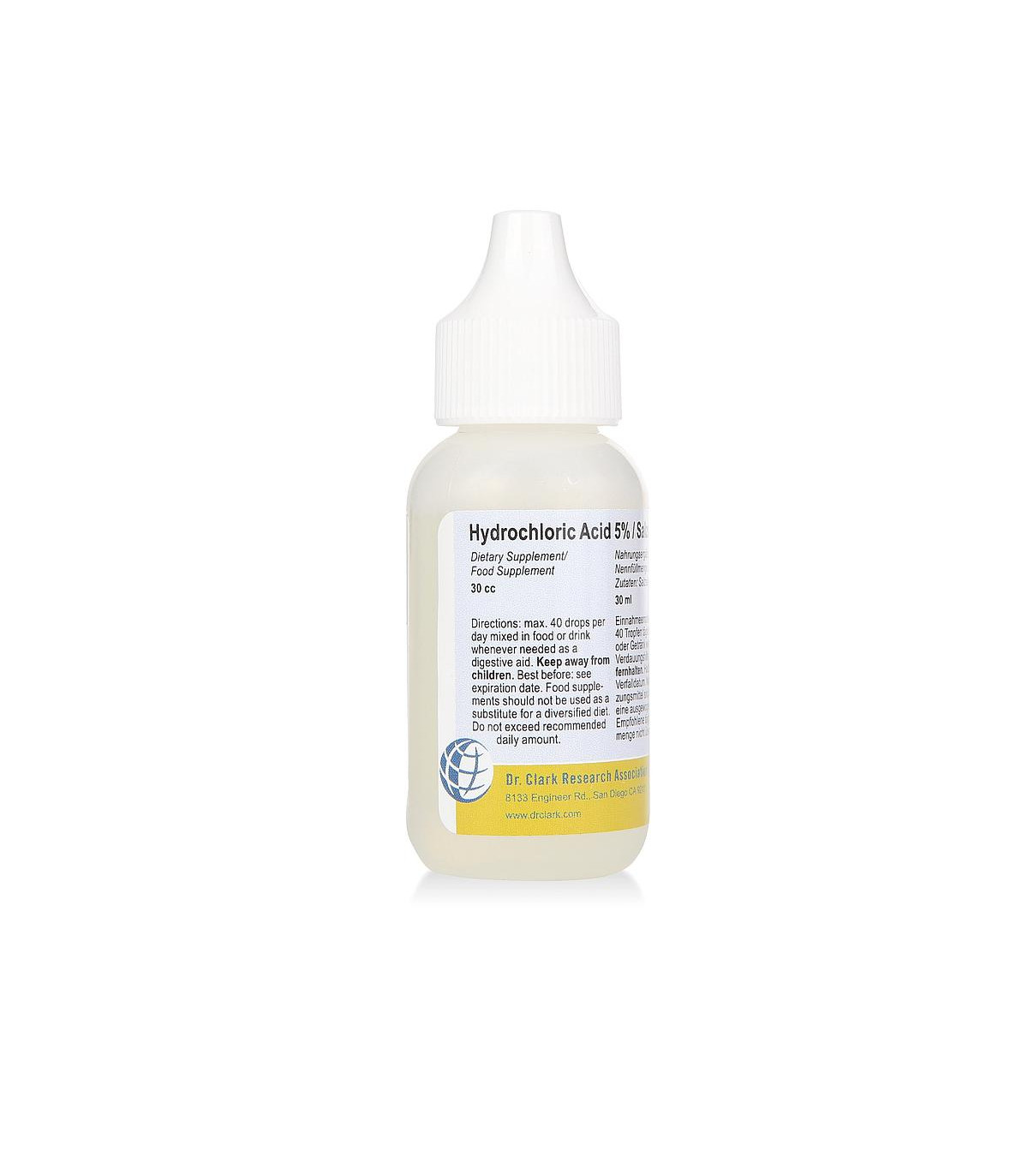 Acide Chlorhydrique - HCl - Dr Clark - Flacon de 30 ml