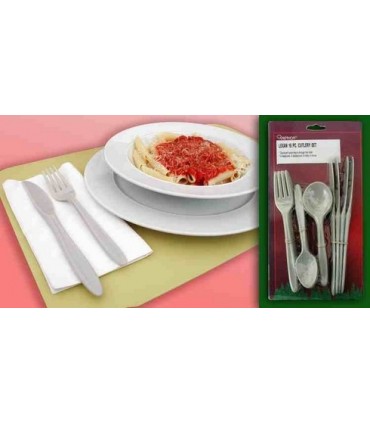 Couverts en Polyéthylène Dr Clark -  Set 16 pièces