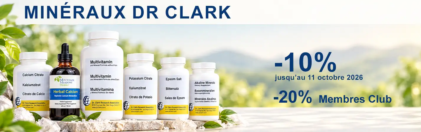 Promo minéraux Dr Clark -10% jusqu'au 11 octobre